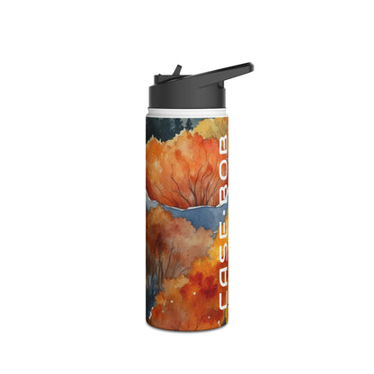 Snowcapped Ember Mountains - Stainless Steel Water Bottle