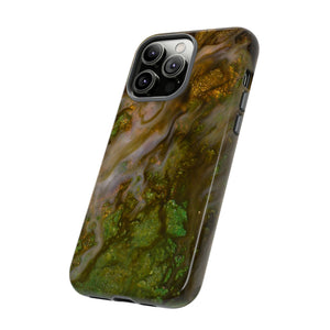 Smaragd Green Ink Art - Protective Phone Case