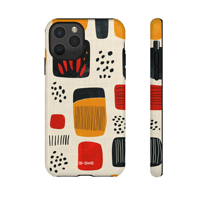 Vibrant Shapes Dance - iPhone Case