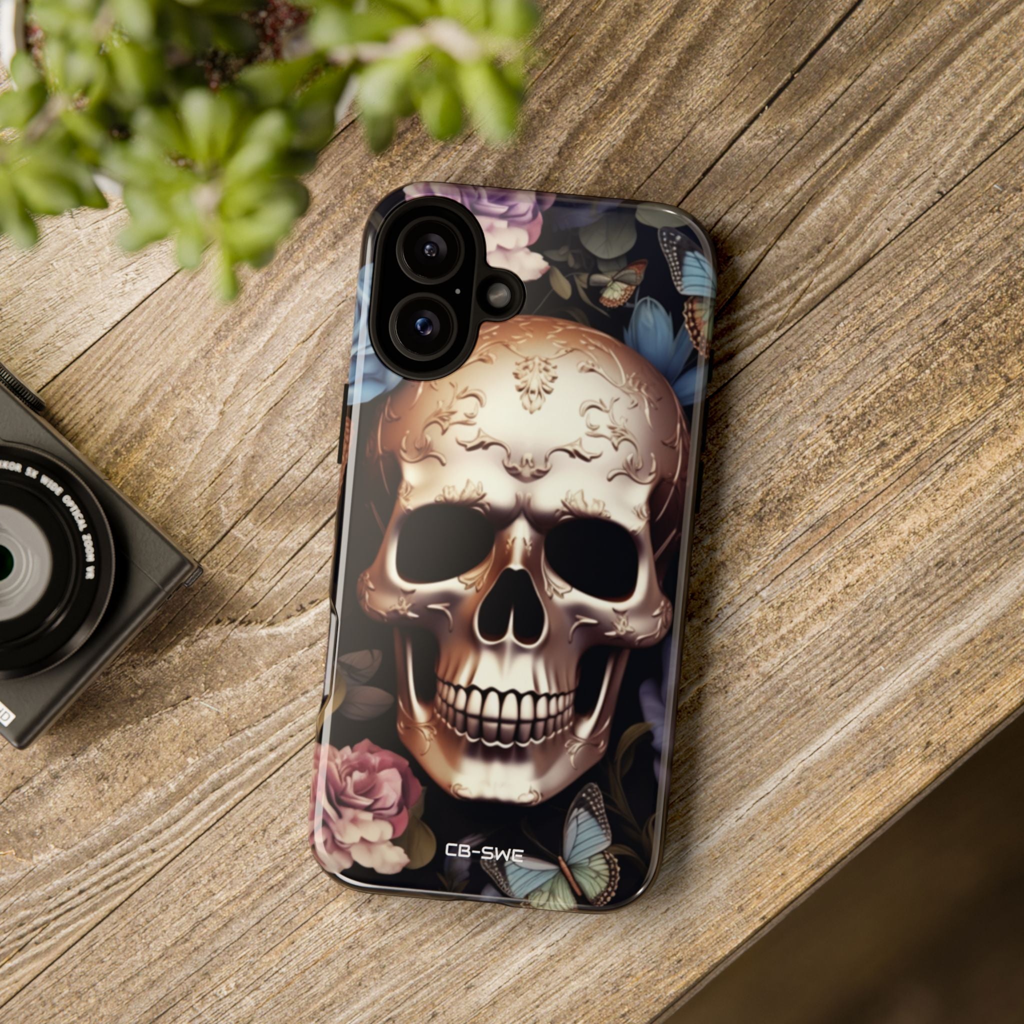 Skull Among Blossoms - iPhone Case