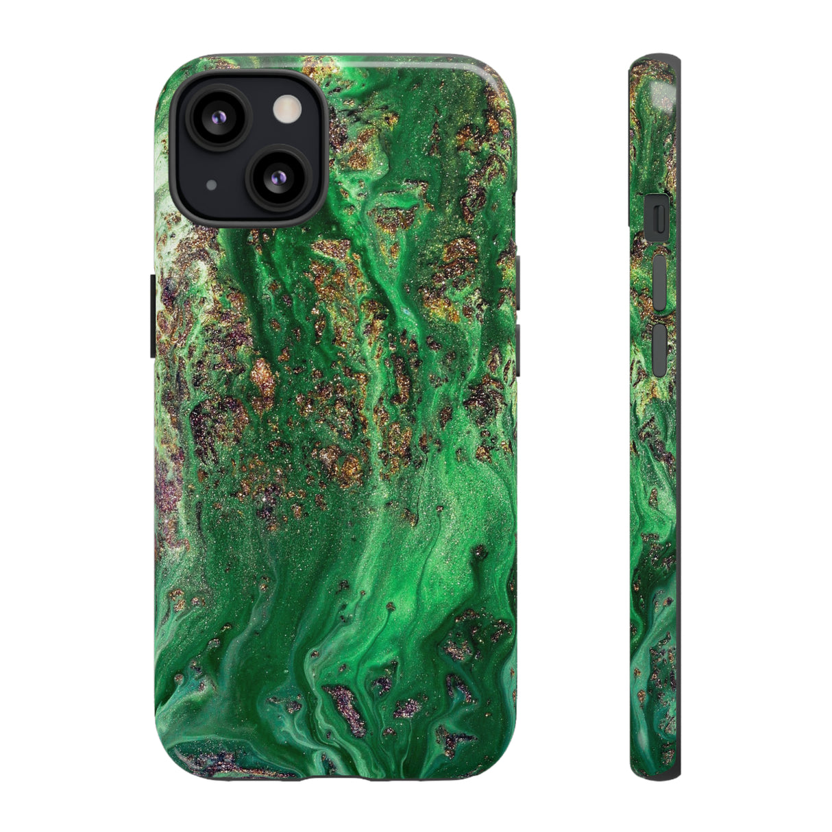 Green Sparkle Ink Art - Protective Phone Case