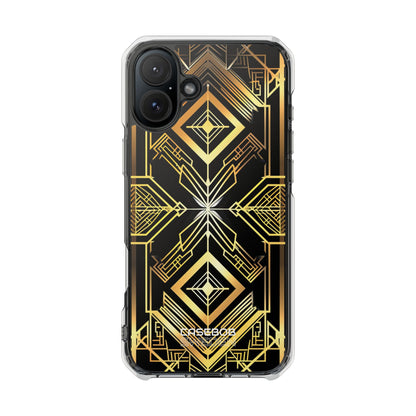 Golden Geometric Symphony iPhone 16 - Impact Clear+