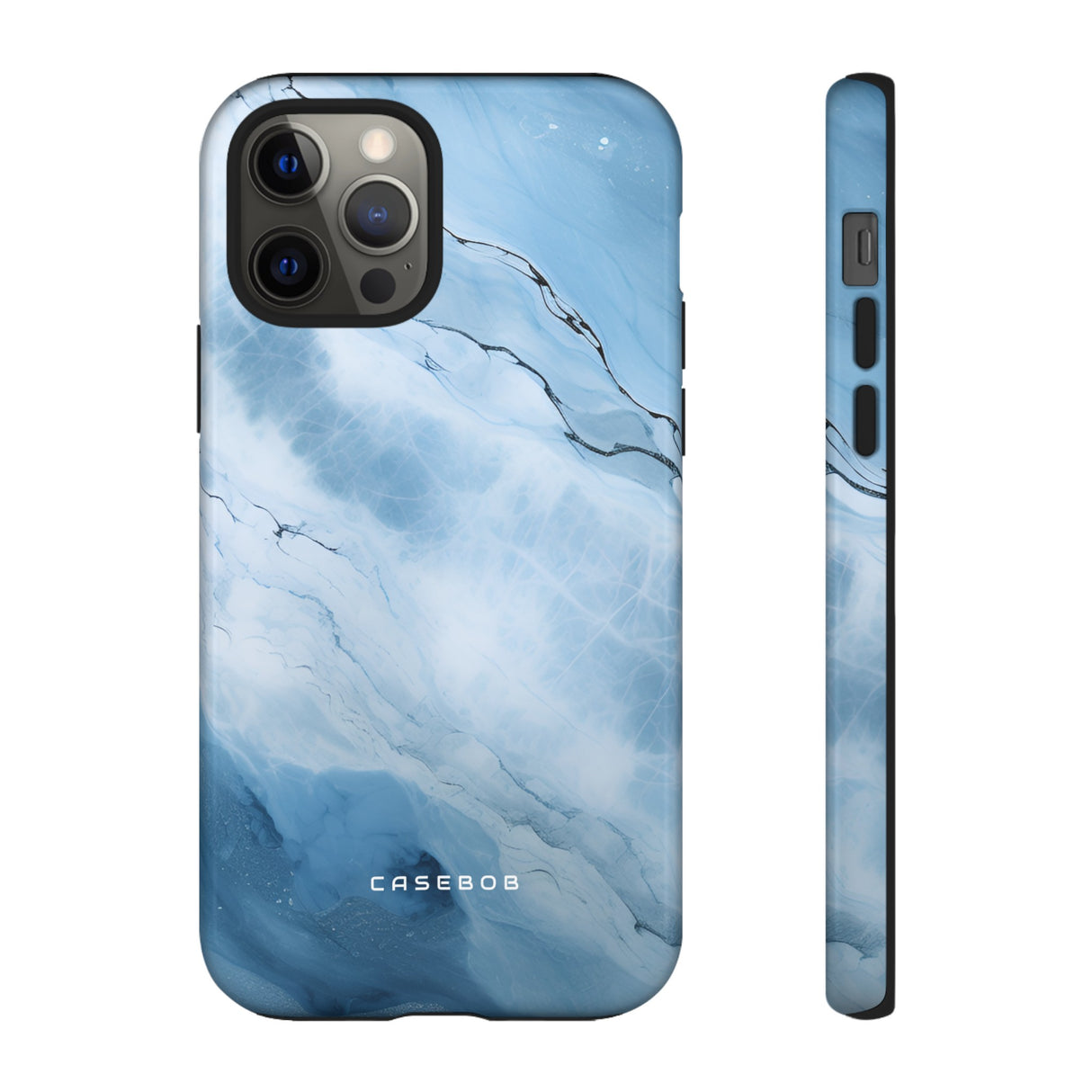 Light Navy Marble - Protective Phone Case