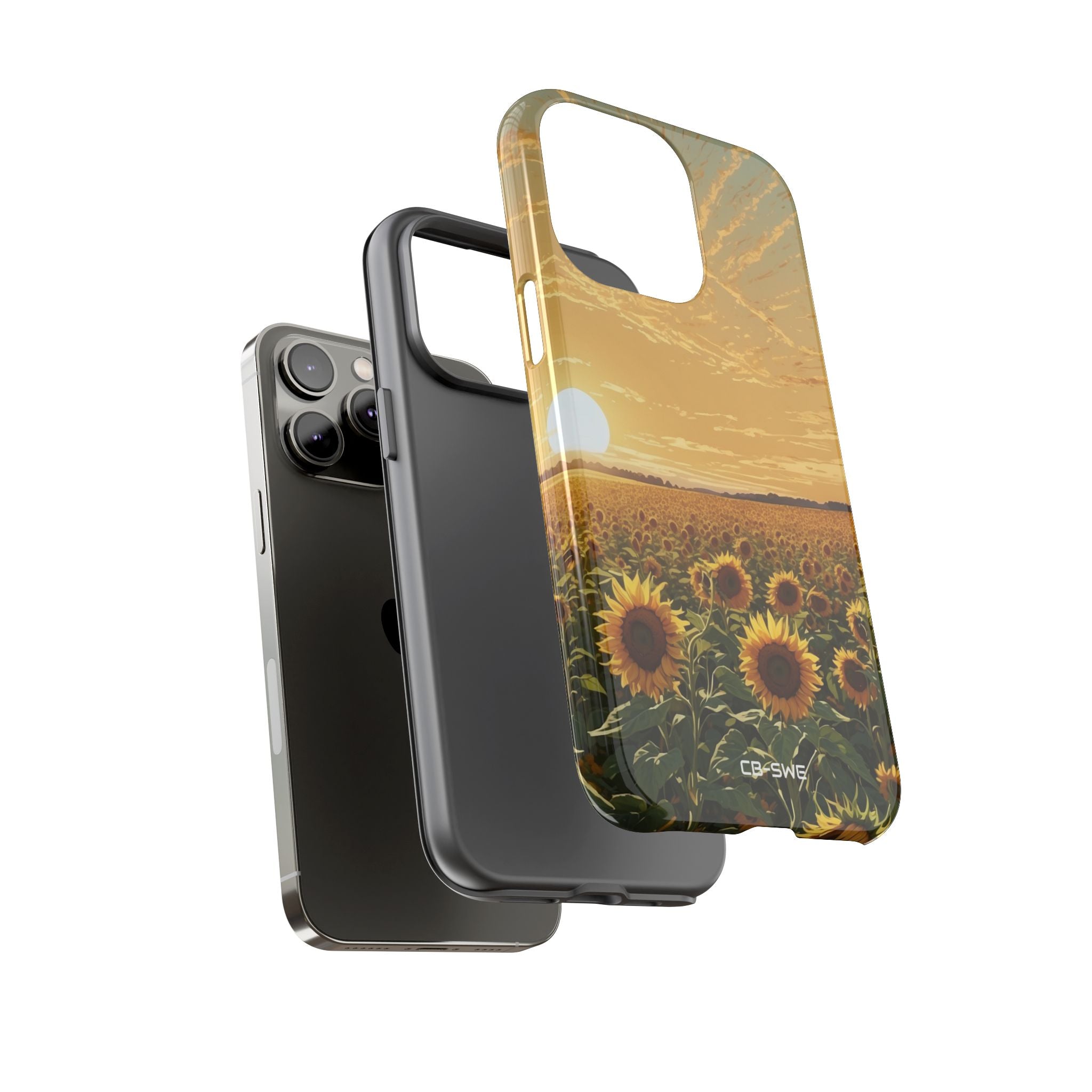 Sunflowers Embrace Sunset - iPhone Case
