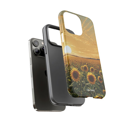 Sunflowers Embrace Sunset - iPhone Case