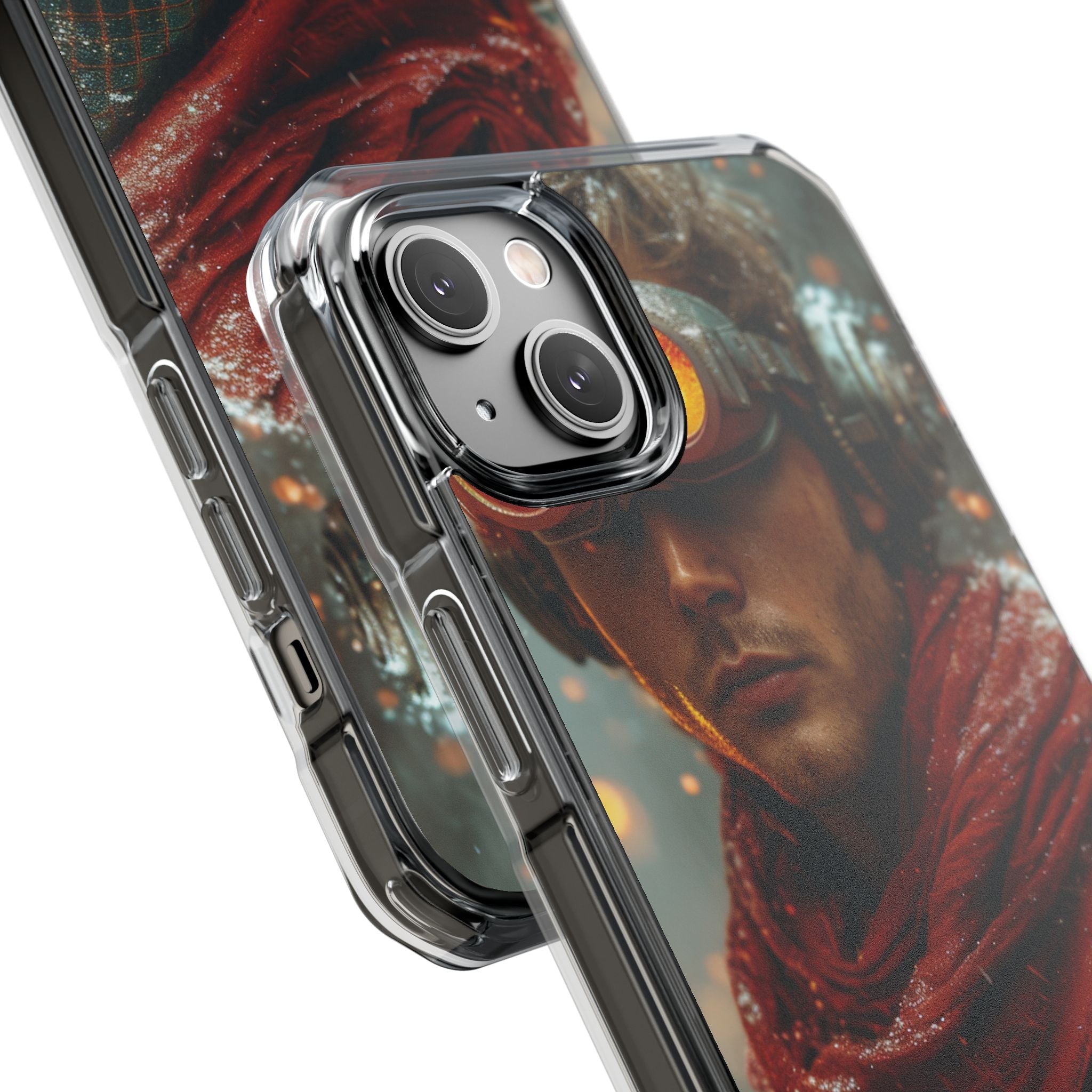 Futuristic Steampunk Explorer iPhone 14 - Impact Clear+