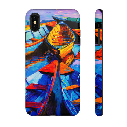 Oil painting - Wooden Boat - Protective Phone Case