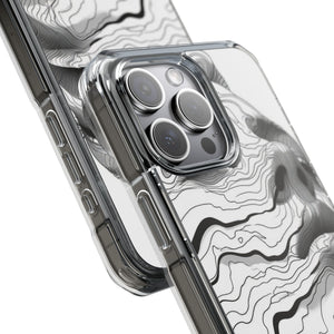 Topographic Serenity - Phone Case for iPhone (Clear Impact - Magnetic)