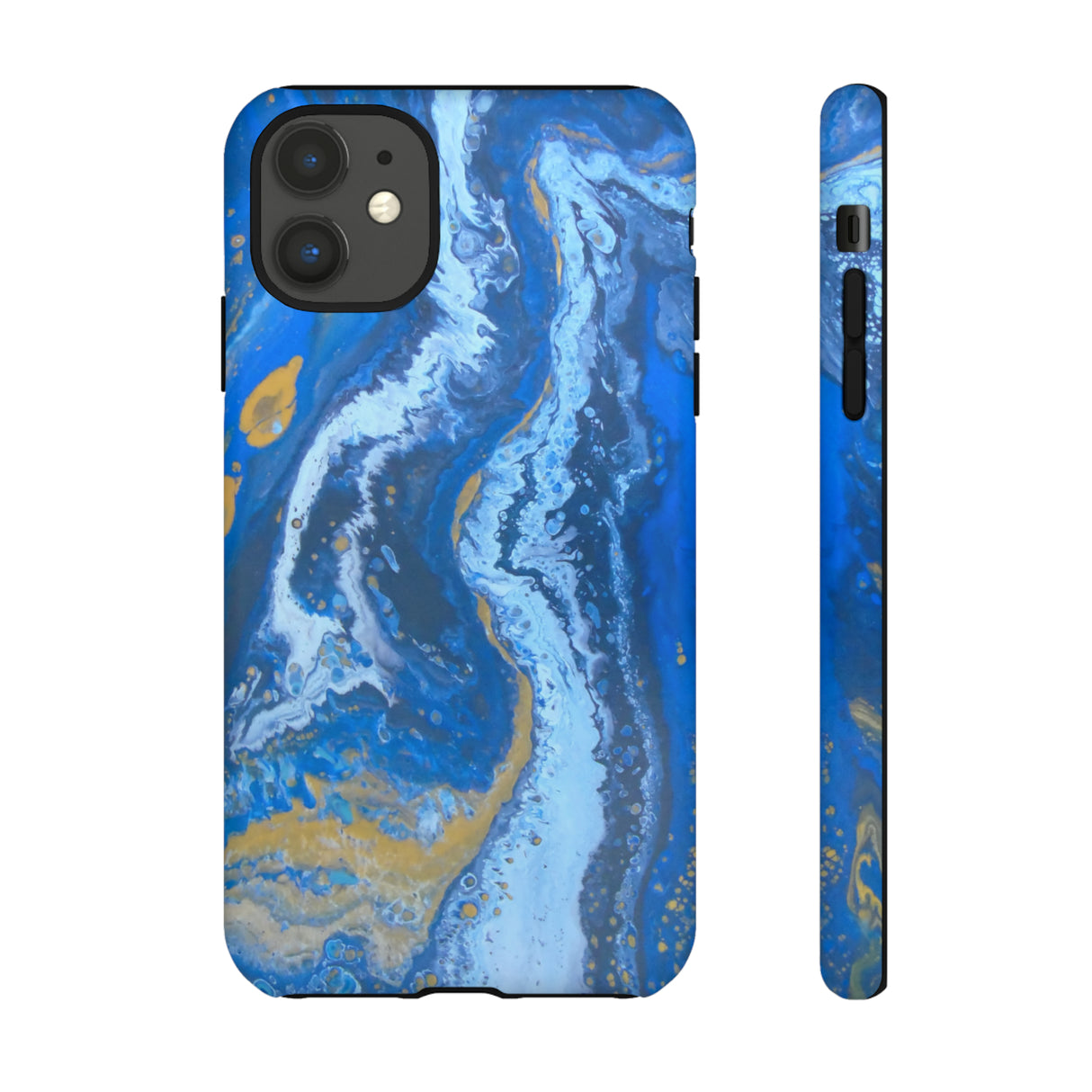 Acrylic Blue Gold - Protective Phone Case