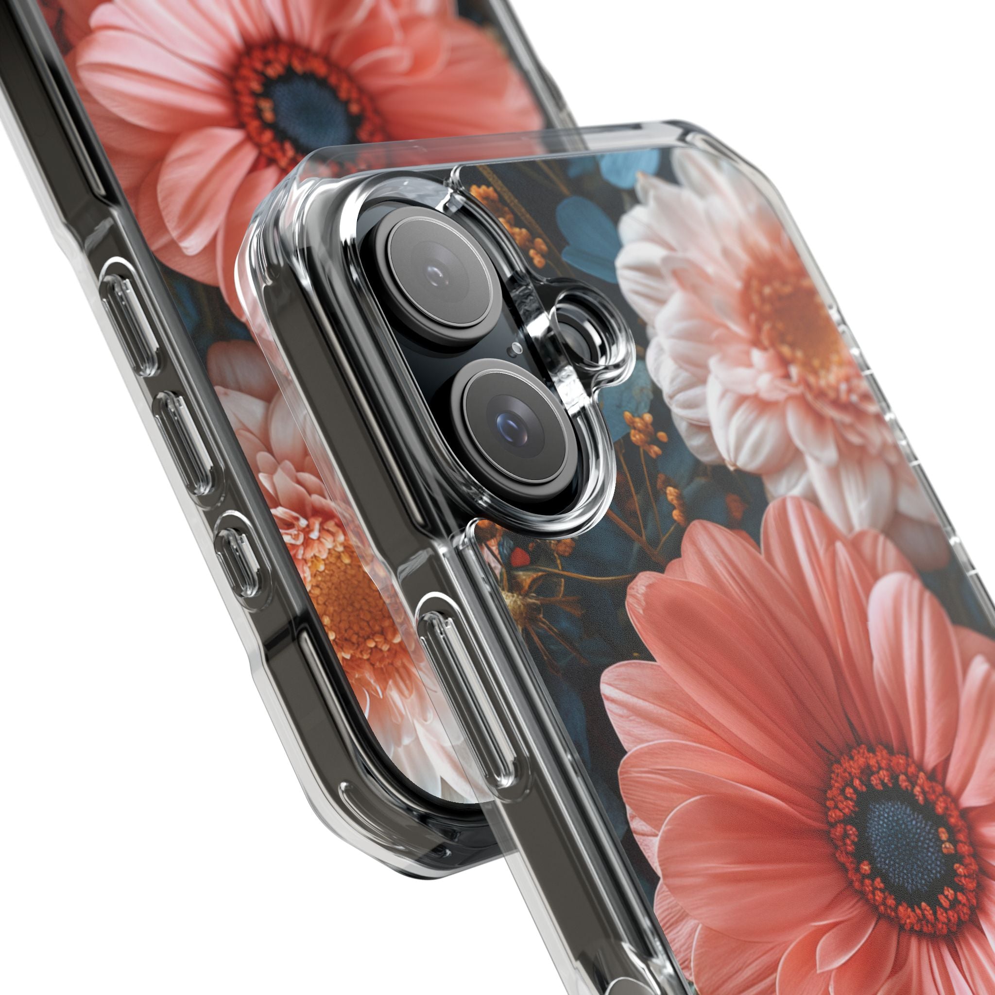 Surreal Floral Harmony iPhone 16 - Clear Impact Phone Case