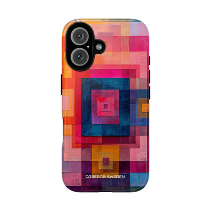 Vibrant Geometry - Tough iPhone 16 Phone Case