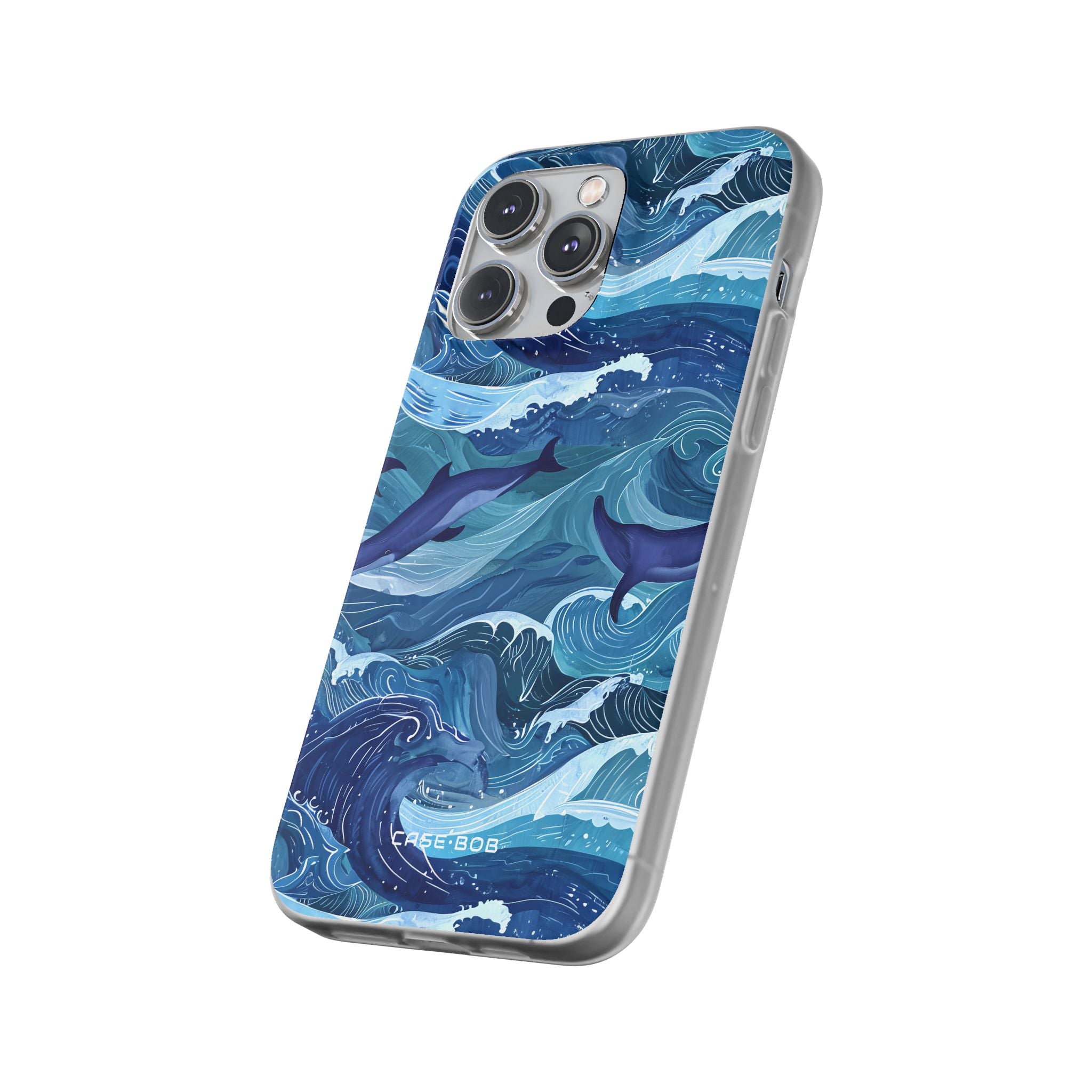 Dolphin Waves iPhone 14 Pro Max Case - Soft
