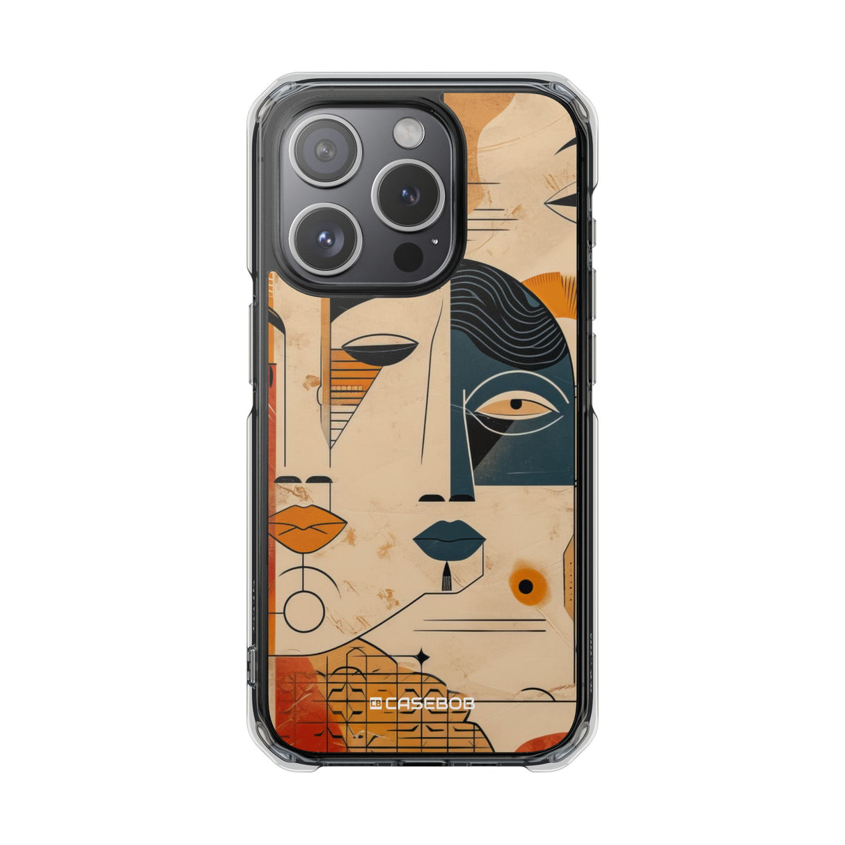 Cubist Introspection - Phone Case for iPhone (Clear Impact - Magnetic)