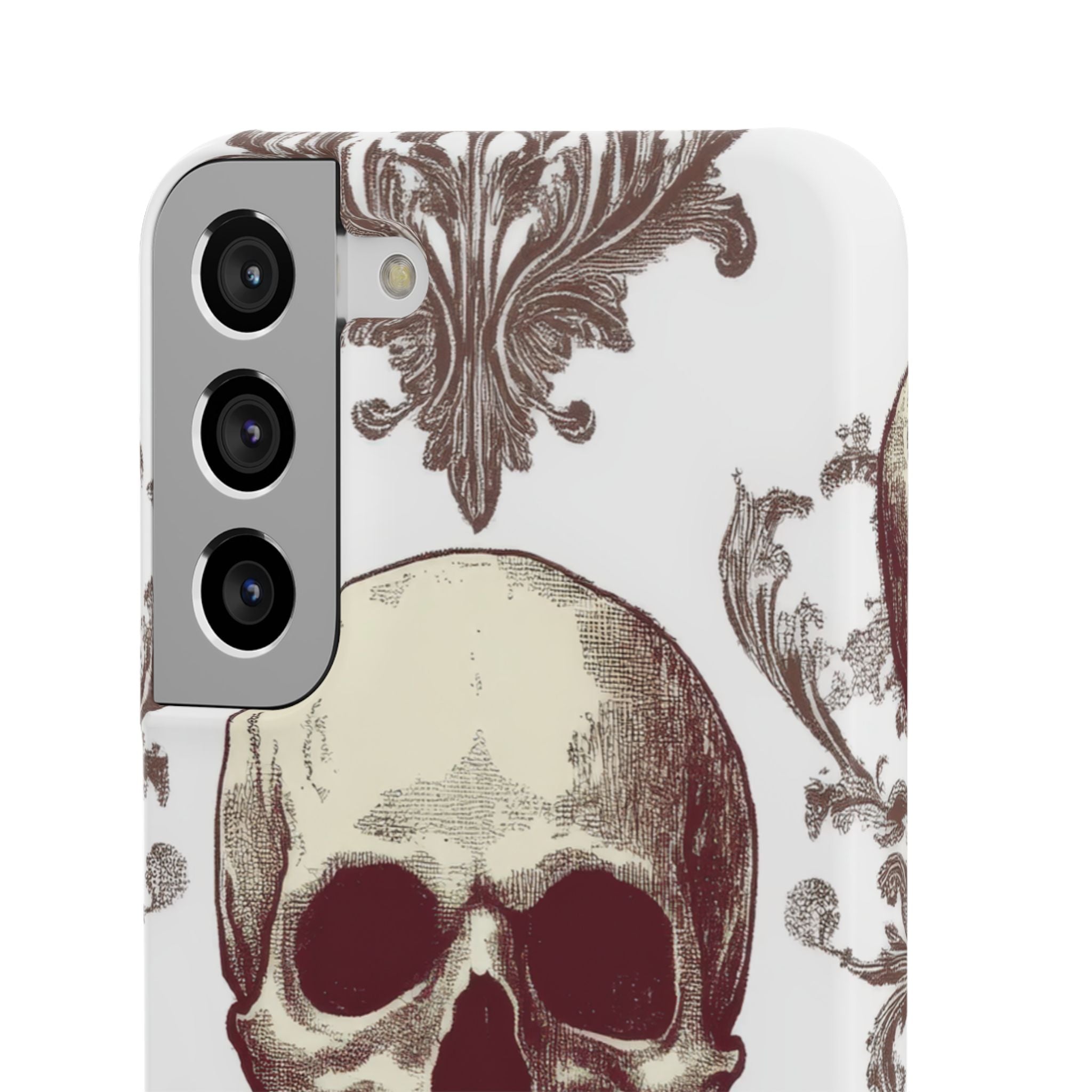 Gothic Skulls and Ornate Foliage Samsung S22 - Slim Phone Case