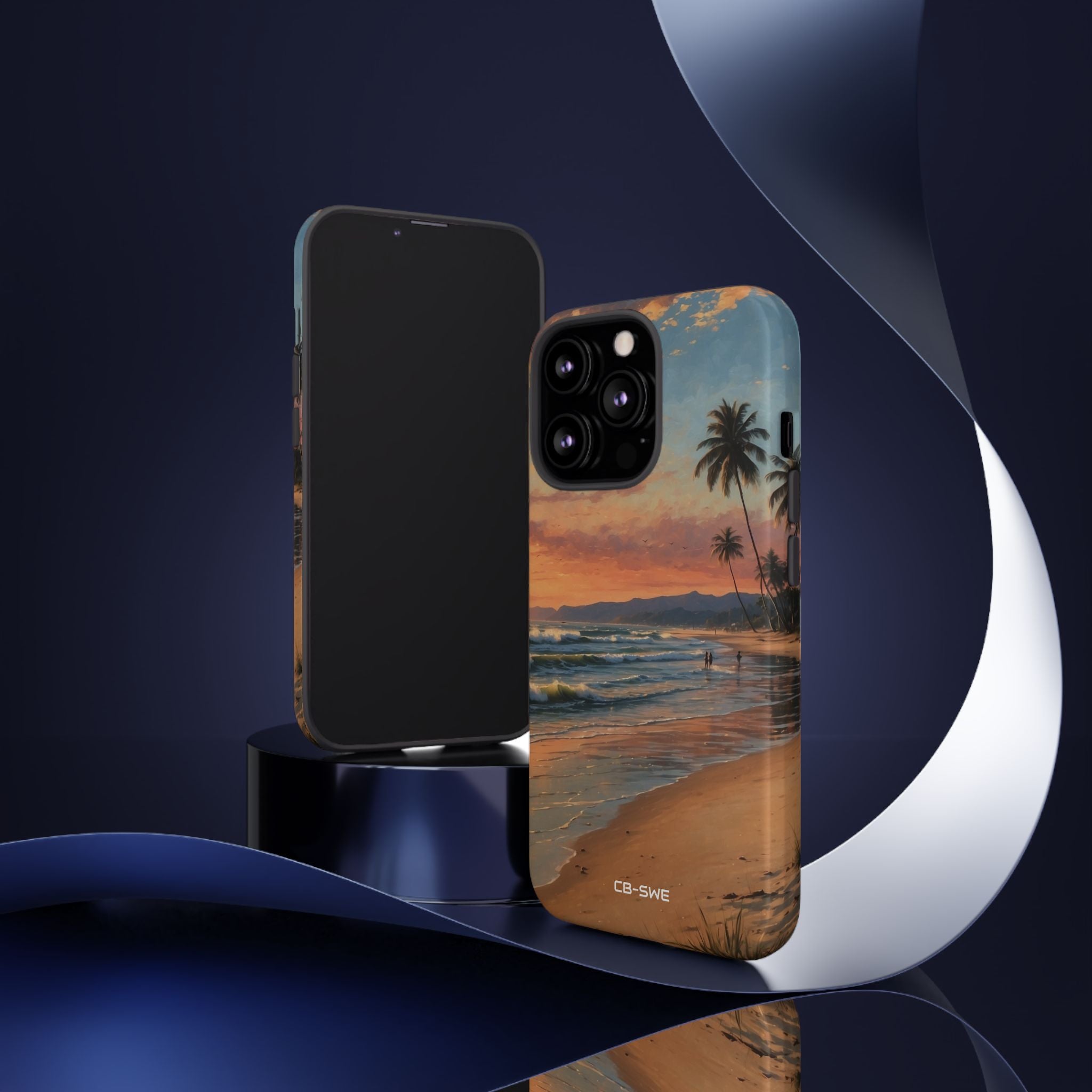 Golden Waves Embrace - iPhone Case