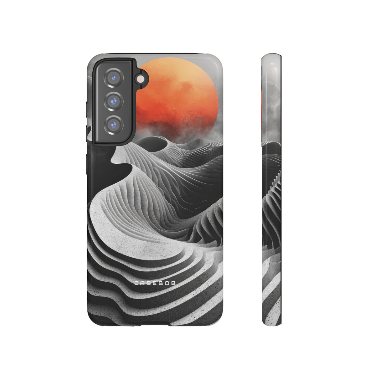 Orange Moon Illusion - Protective Phone Case