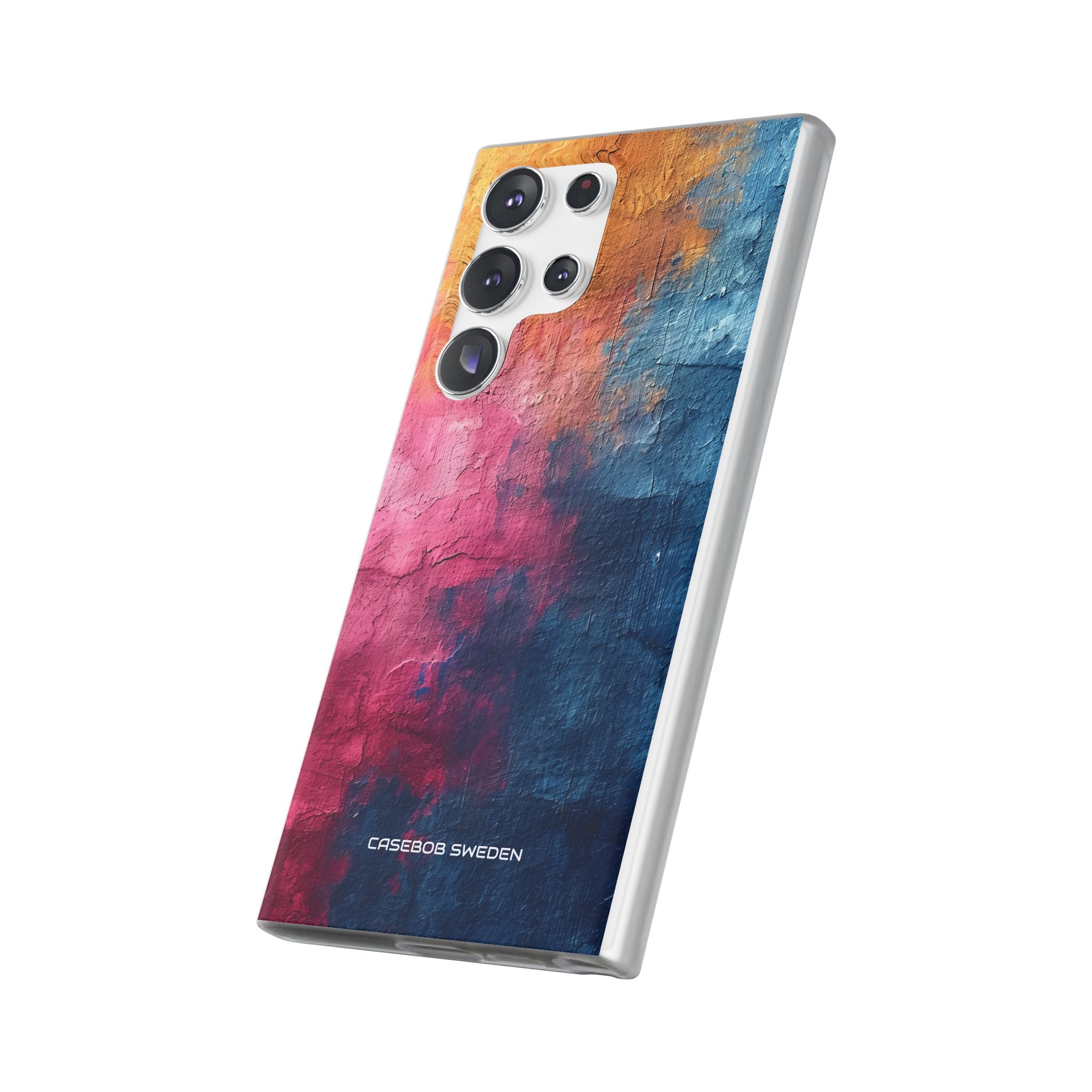 Blue Pink Abstract - Flexi Samsung S23 Phone Case