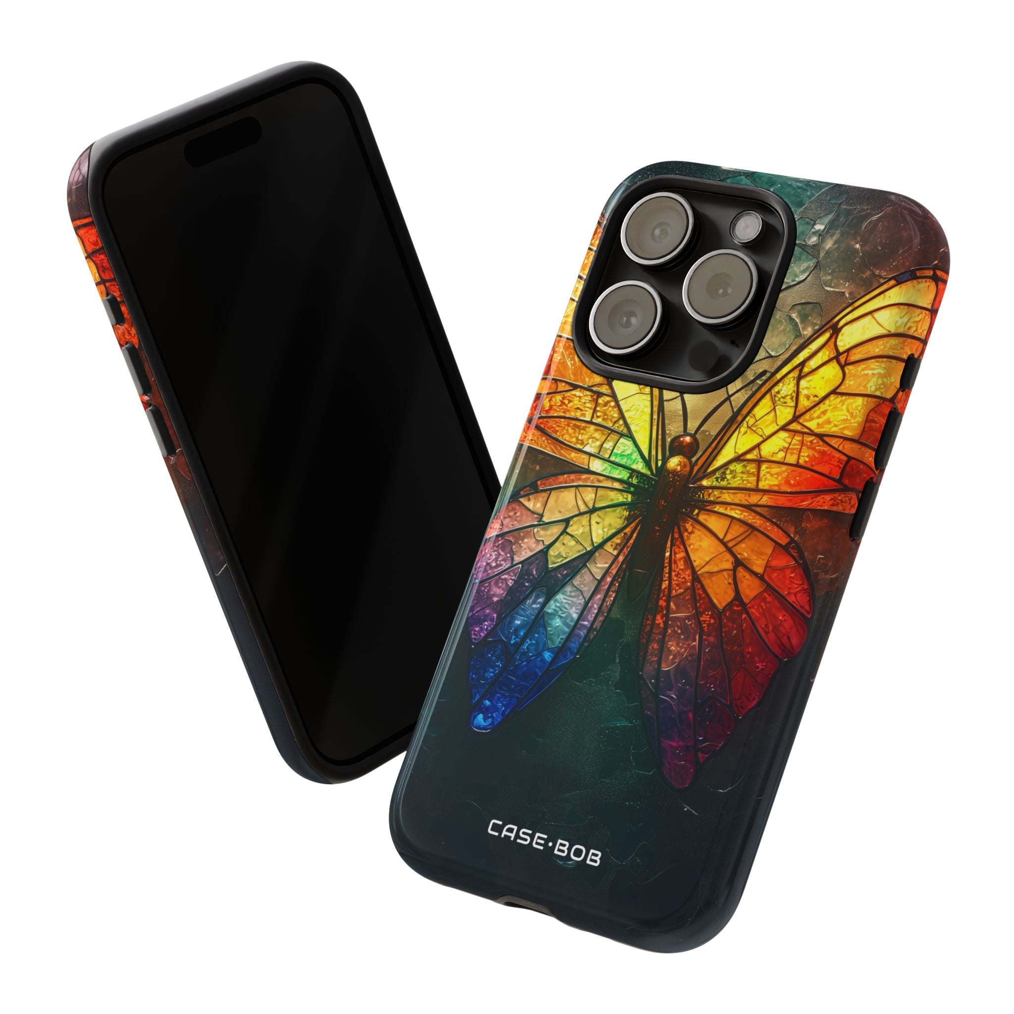 Stained Glass Butterfly iPhone 15 Pro Case - Tough
