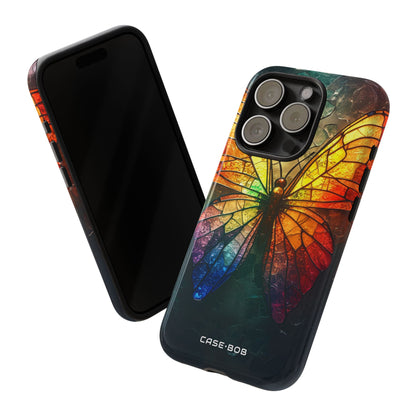 Stained Glass Butterfly iPhone 15 Pro Case - Tough