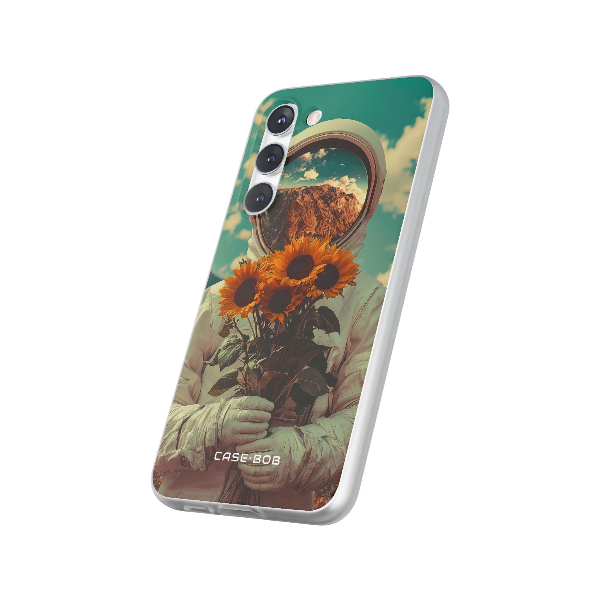 Sunflower Astronaut Samsung S23 Plus Case - Soft