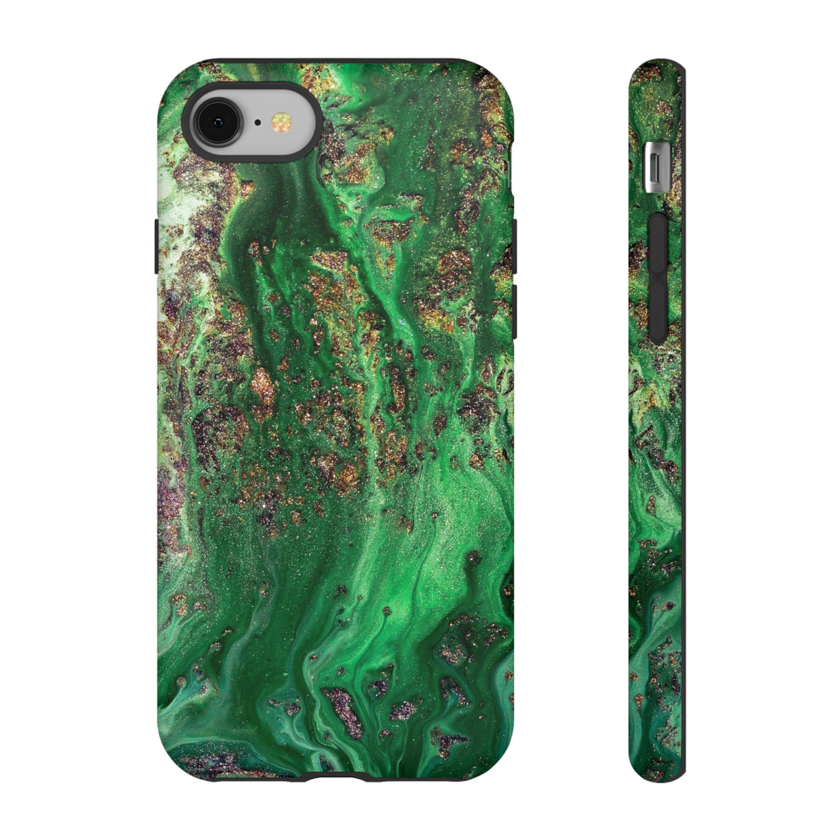 Green Sparkle Ink Art - Protective Phone Case