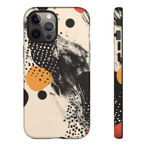 Black Dot Elegance - Protective Phone Case