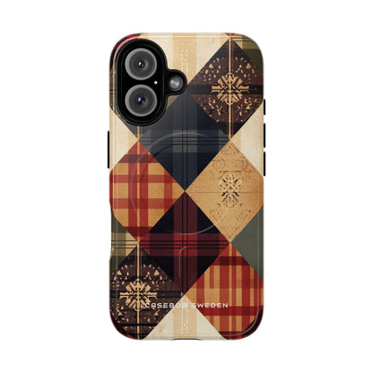 Rustic Geometric Patchwork Harmony iPhone 16 | Tough+ Phone Case