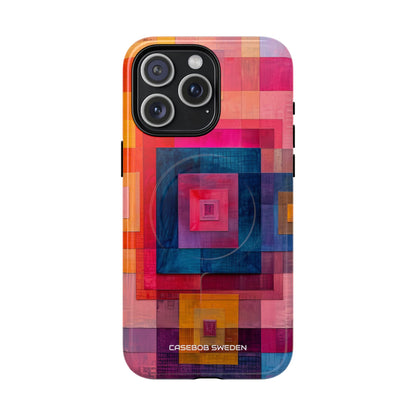 Vibrant Geometry - Tough + MagSafe® iPhone 15 Phone Case