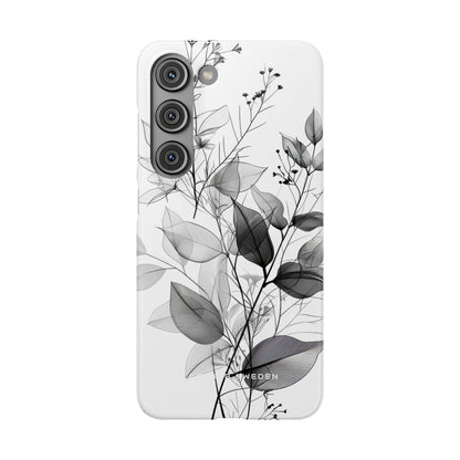 Monochrome Floral Elegance Samsung S23 - Slim Phone Case