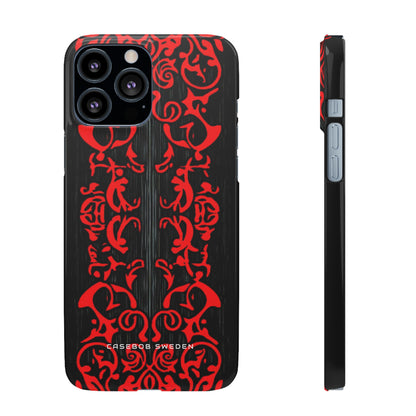 Gothic Crimson Symmetry iPhone 13 - Slim Phone Case