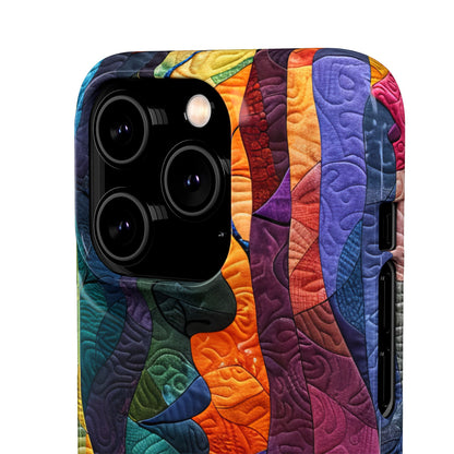 Harmonized Faces and Nature Fusion iPhone 14 - Slim Phone Case