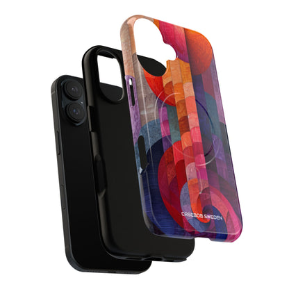 Purple Orange Abstract - Tough + MagSafe® iPhone 16 Phone Case