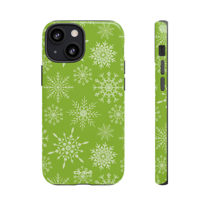 Snowflakes Dance Playfully - iPhone Case