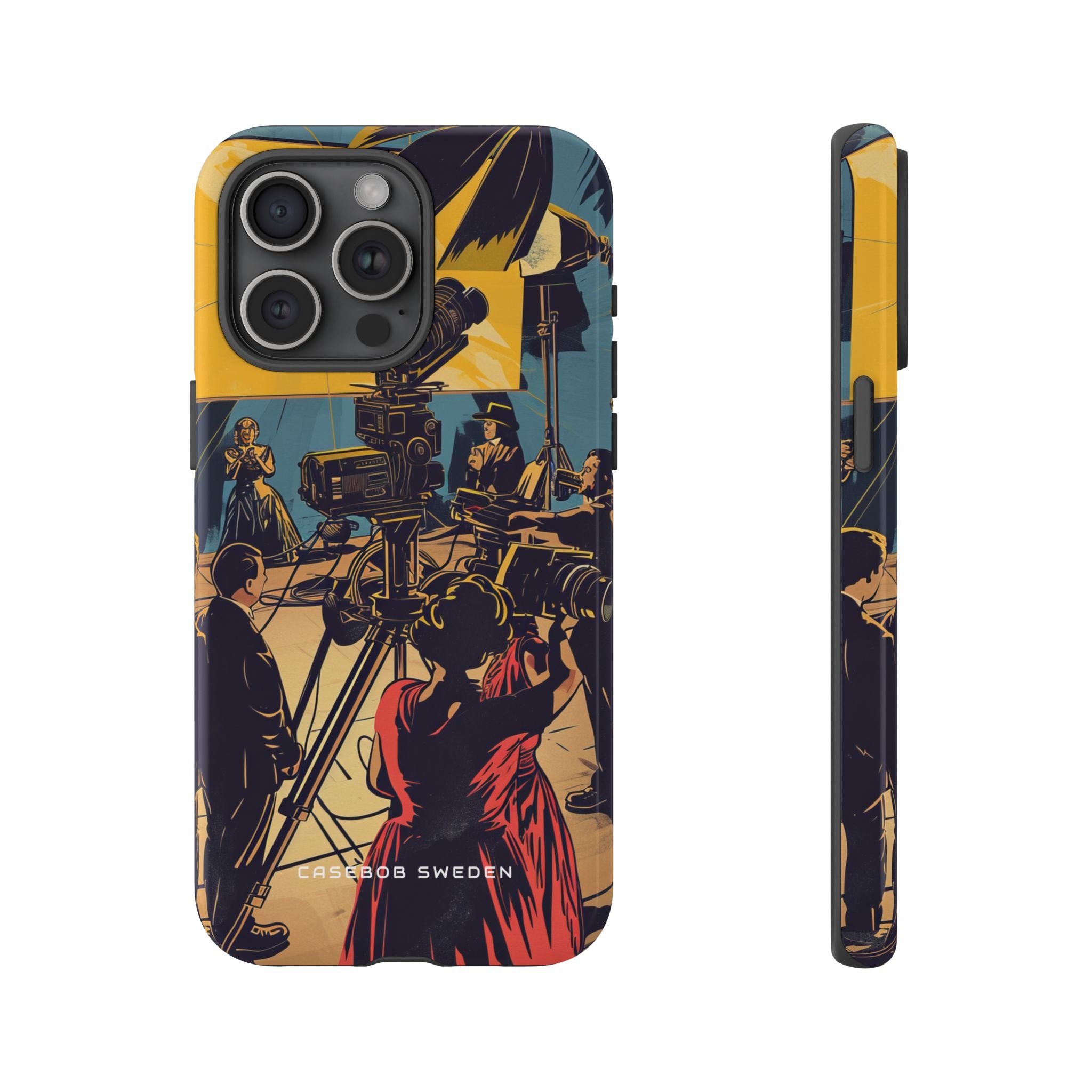 Golden Era Cinematic Spotlight iPhone 15 - Tough Phone Case