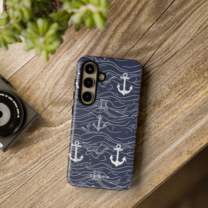 Nautical Whimsy: Anchors and Waves - For Samsung S24