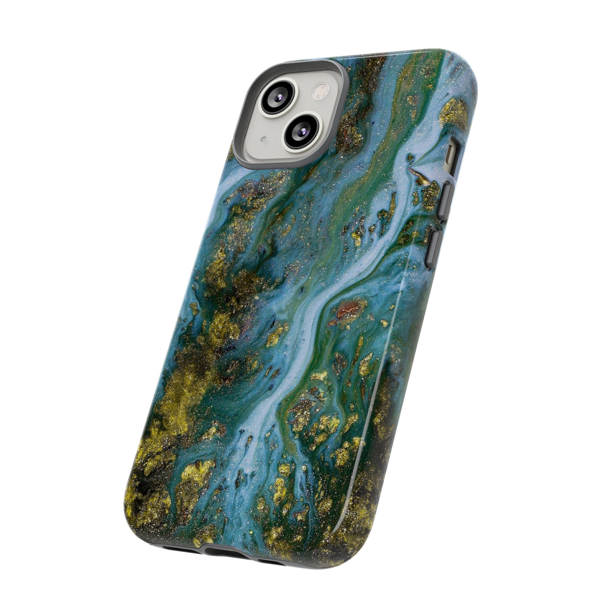 Ocean Blue Ink Art iPhone Case (Protective) Phone Case