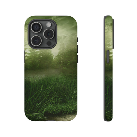 Foggy Green Landscape - Protective Phone Case