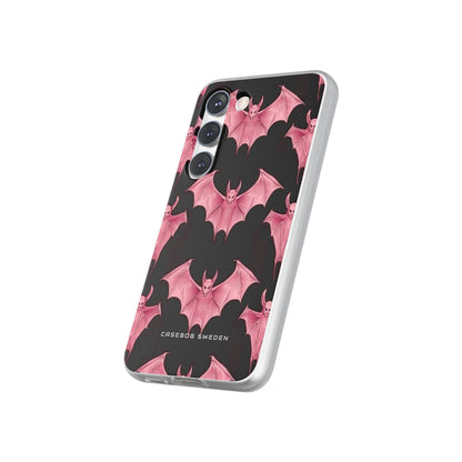 Gothic Pink Bats Aflame Samsung S23 - Flexi Phone Case