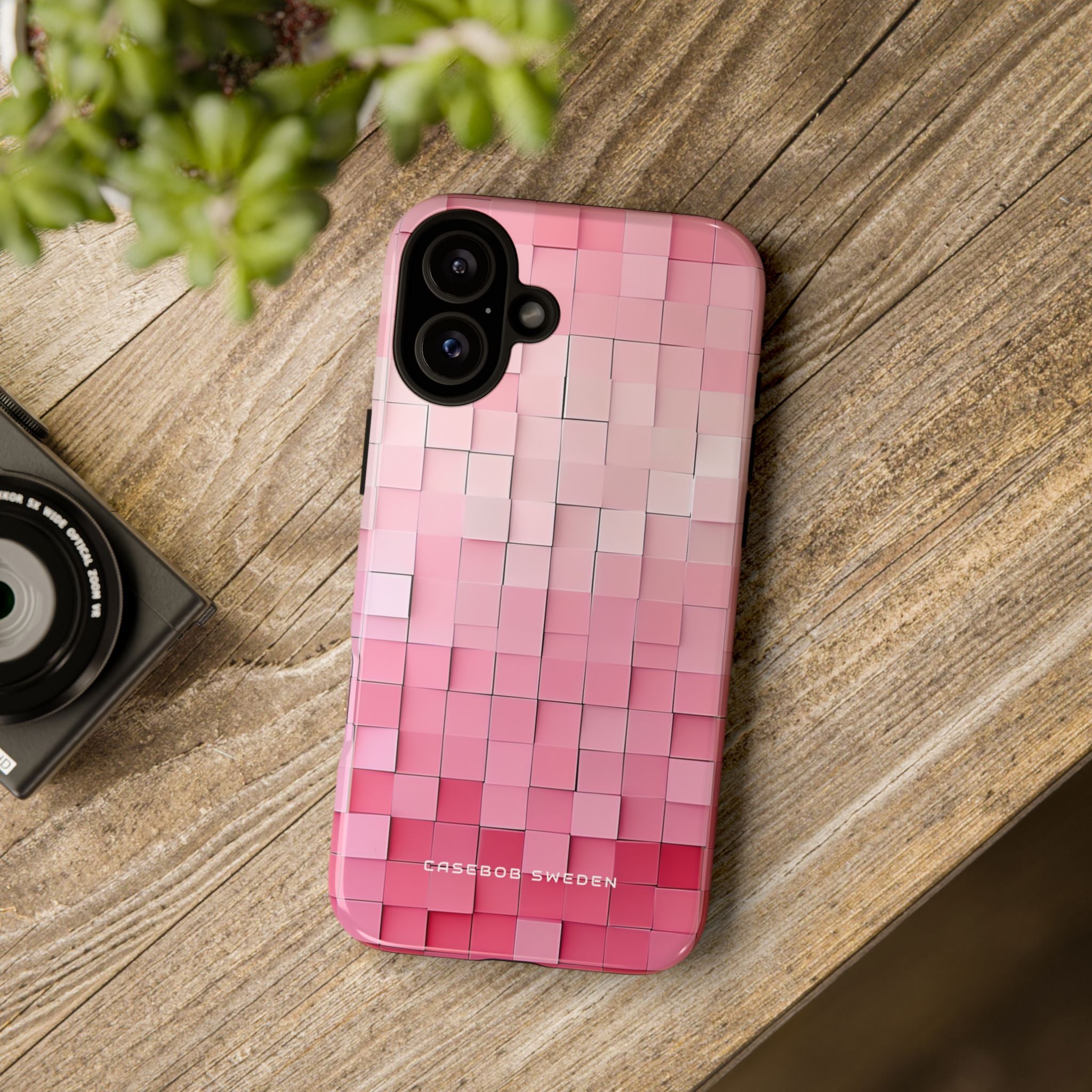 Gradient Pink Mosaic iPhone 16 - Tough Phone Case