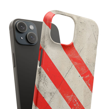 Striker Crimson Stripes iPhone 15 - Slim Phone Case