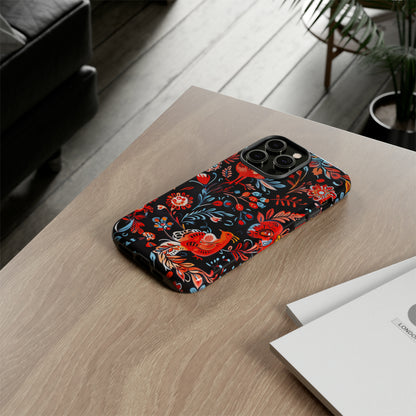 Slavic Myth Firebird & Domovoi - Protective Phone Case