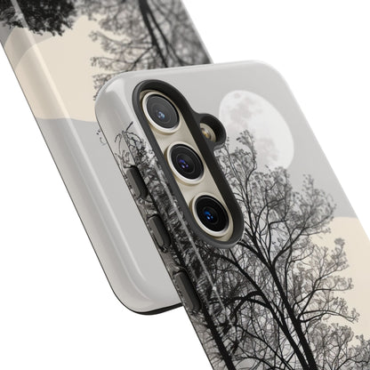 Moonlit Serenity: Minimalist Nature Design - For Samsung S24