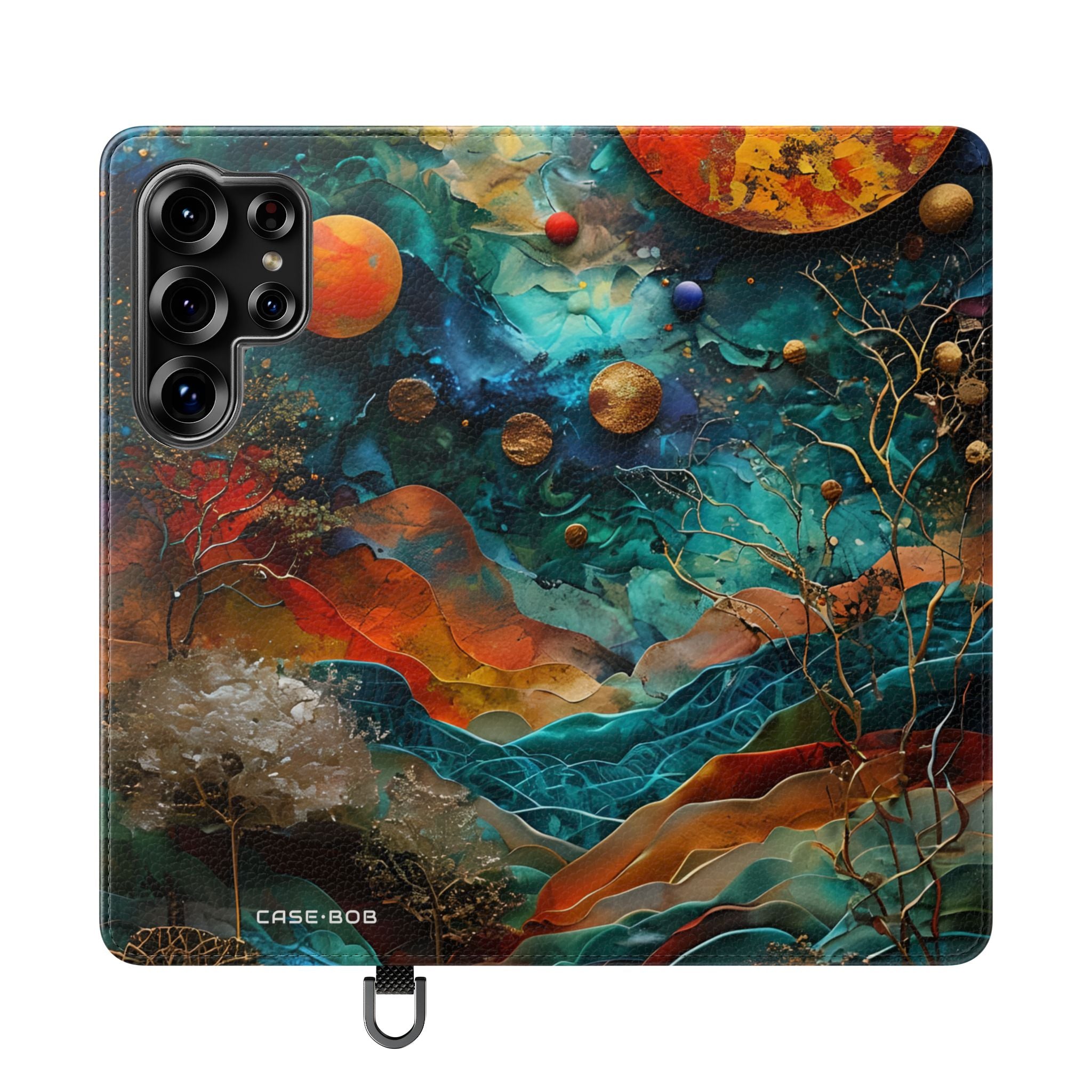 Solar Orbit Orange - Samsung S25 Ultra Case - Lompakko