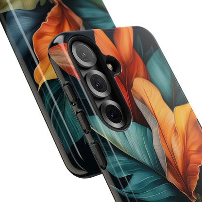 Tropical Leafburst Samsung S25 Case - Tough