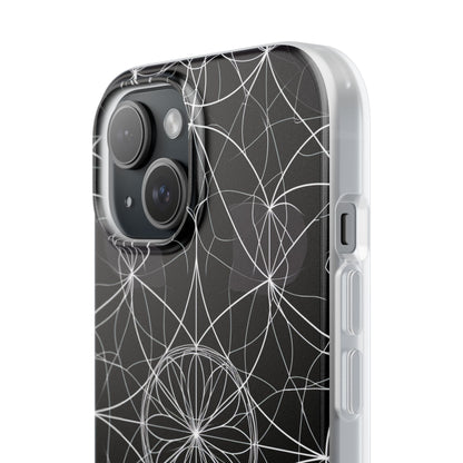 Radiant Petal Orbit iPhone 15 Case - Soft