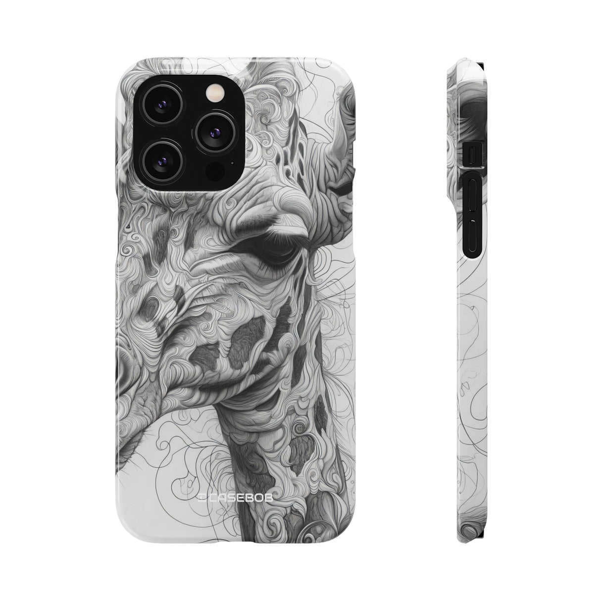 Monochrome Giraffe | Slim Phone Case for iPhone