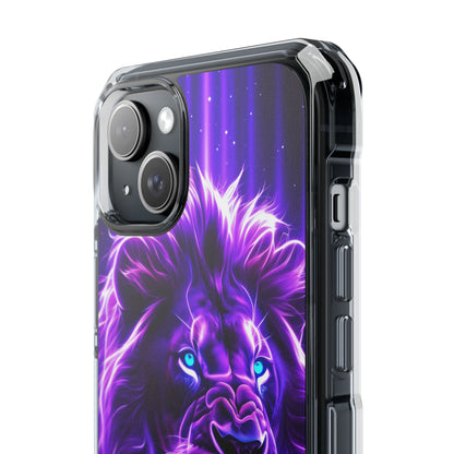 Neon Lion Majesty iPhone Case - Impact