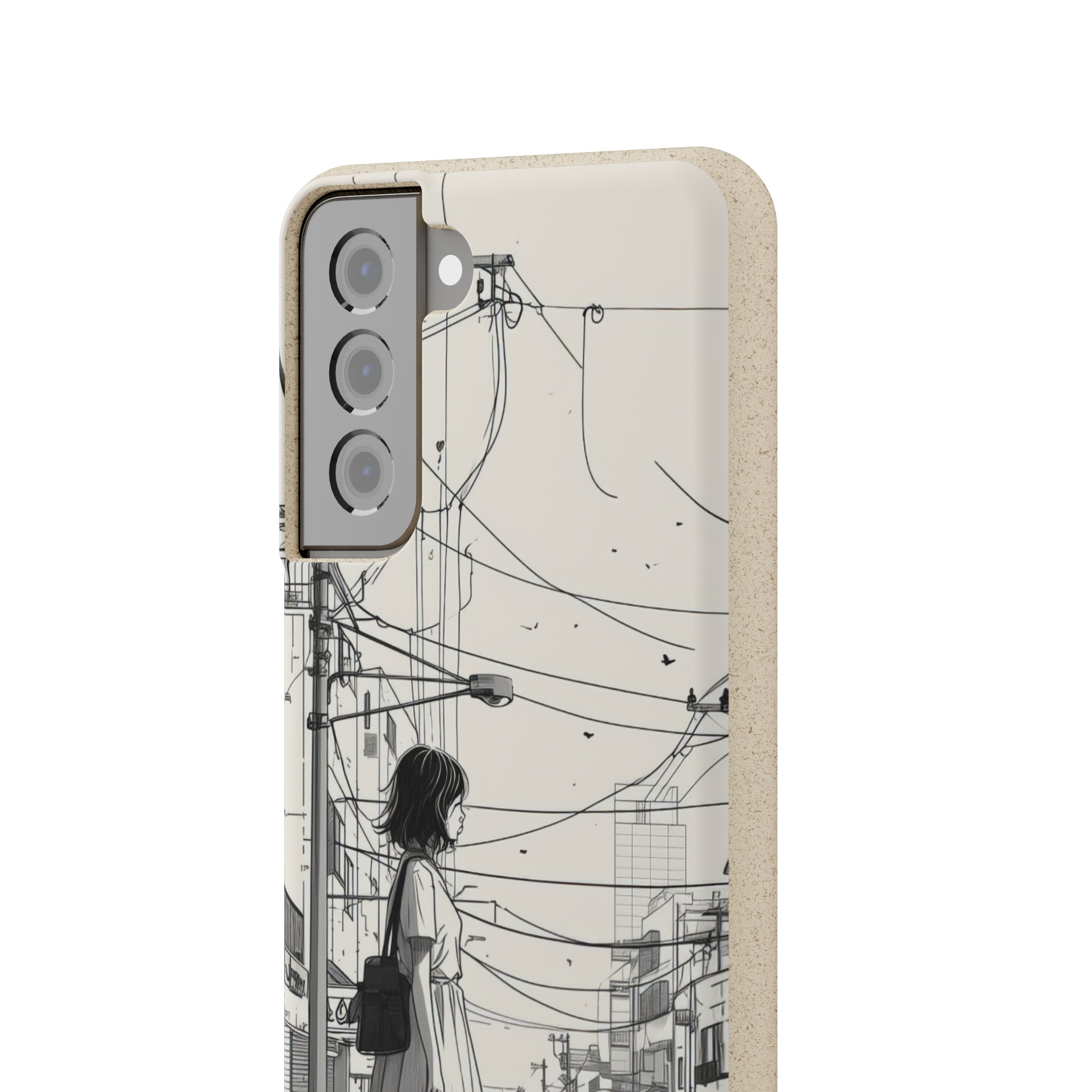 Urban Solitude Sketch | Biodegradable Phone Case