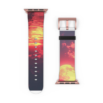 Yellow Moon Reflection - Watch Band