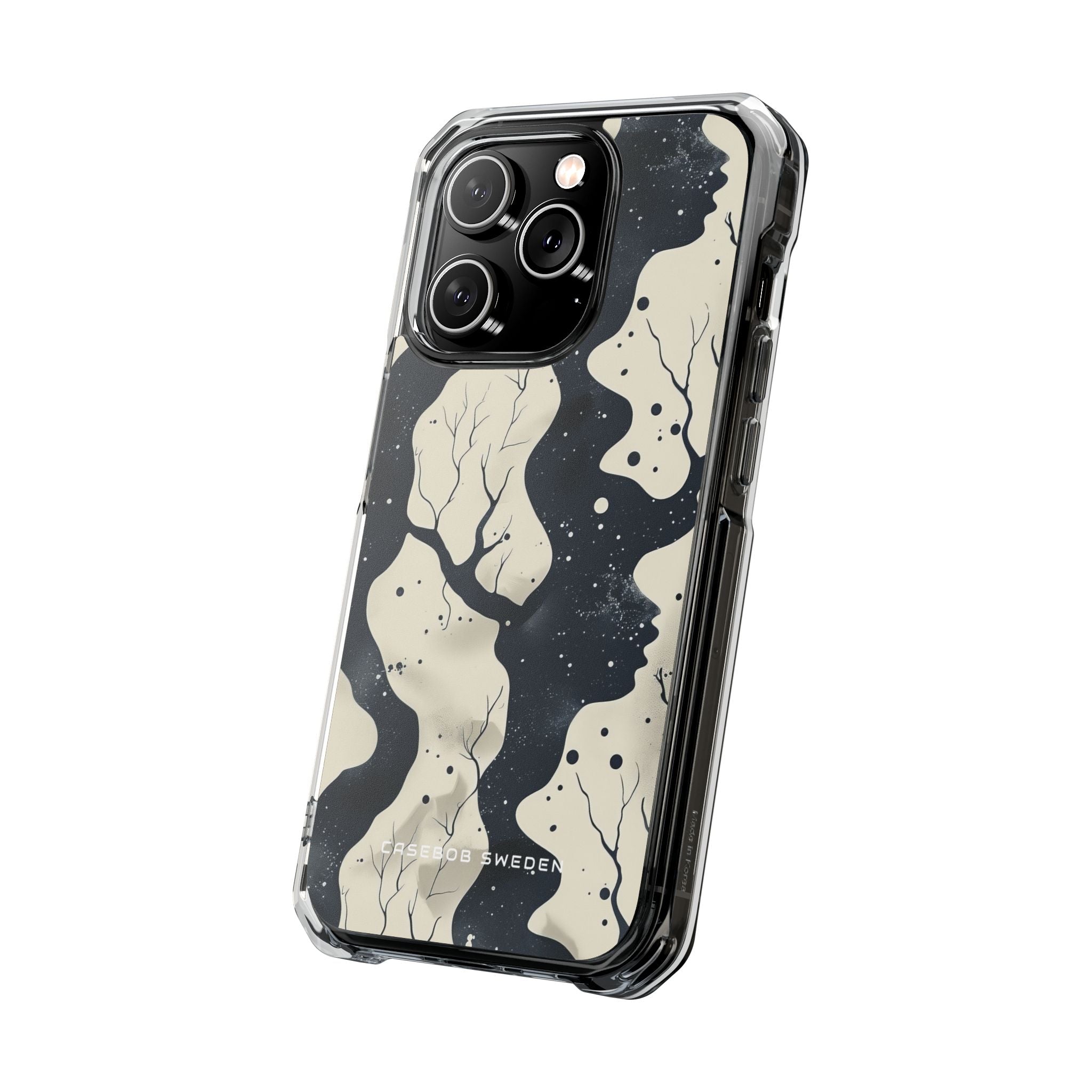 Organic Fluid Silhouettes with Cosmic Depth iPhone 14 - Clear Impact Phone Case